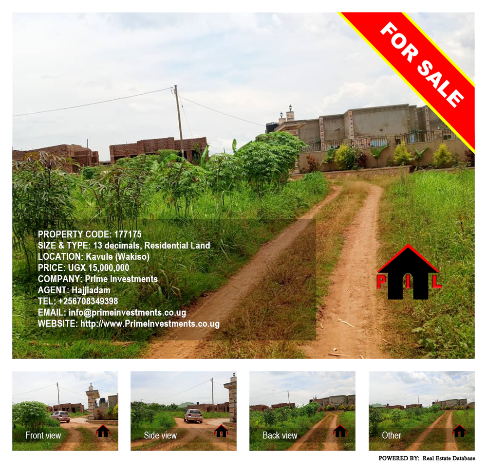 Residential Land  for sale in Kavule Wakiso Uganda, code: 177175