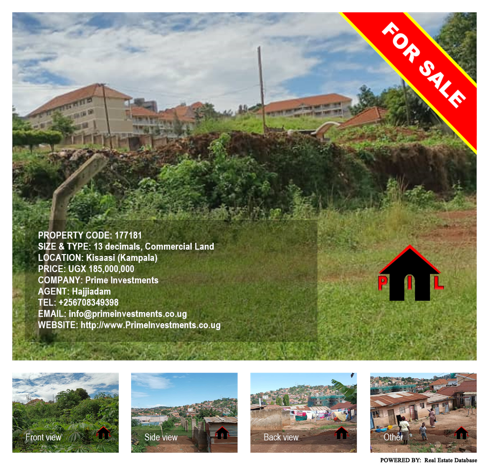Commercial Land  for sale in Kisaasi Kampala Uganda, code: 177181