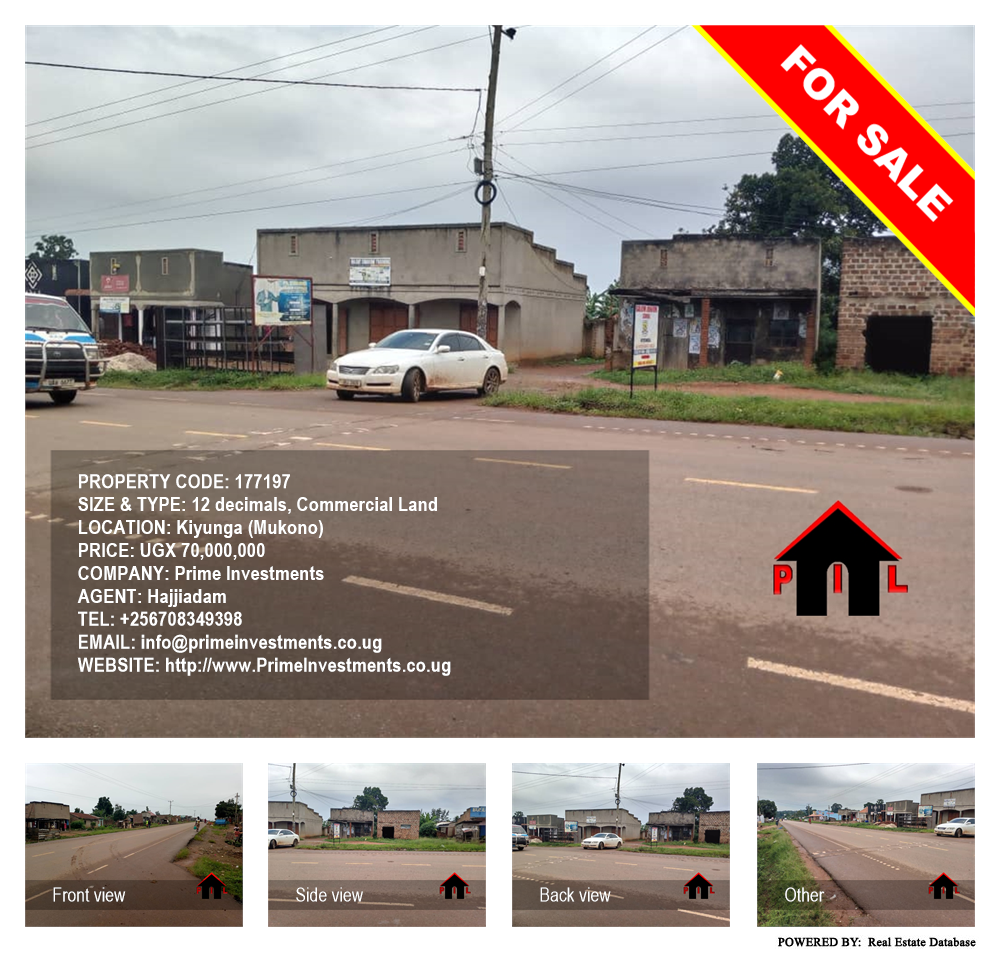 Commercial Land  for sale in Kiyunga Mukono Uganda, code: 177197