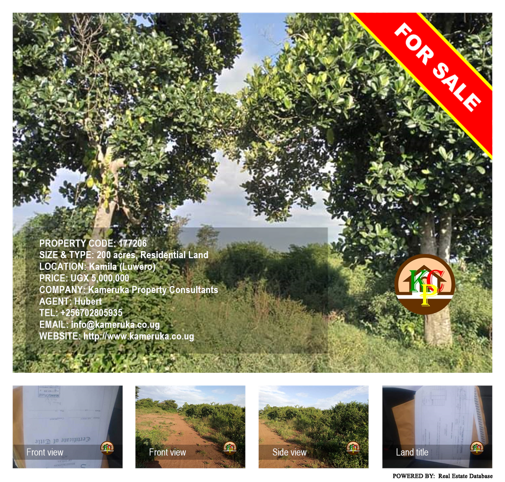 Residential Land  for sale in Kamila Luweero Uganda, code: 177206