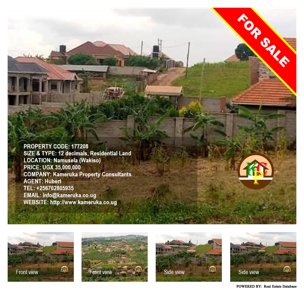 Residential Land  for sale in Namusela Wakiso Uganda, code: 177208