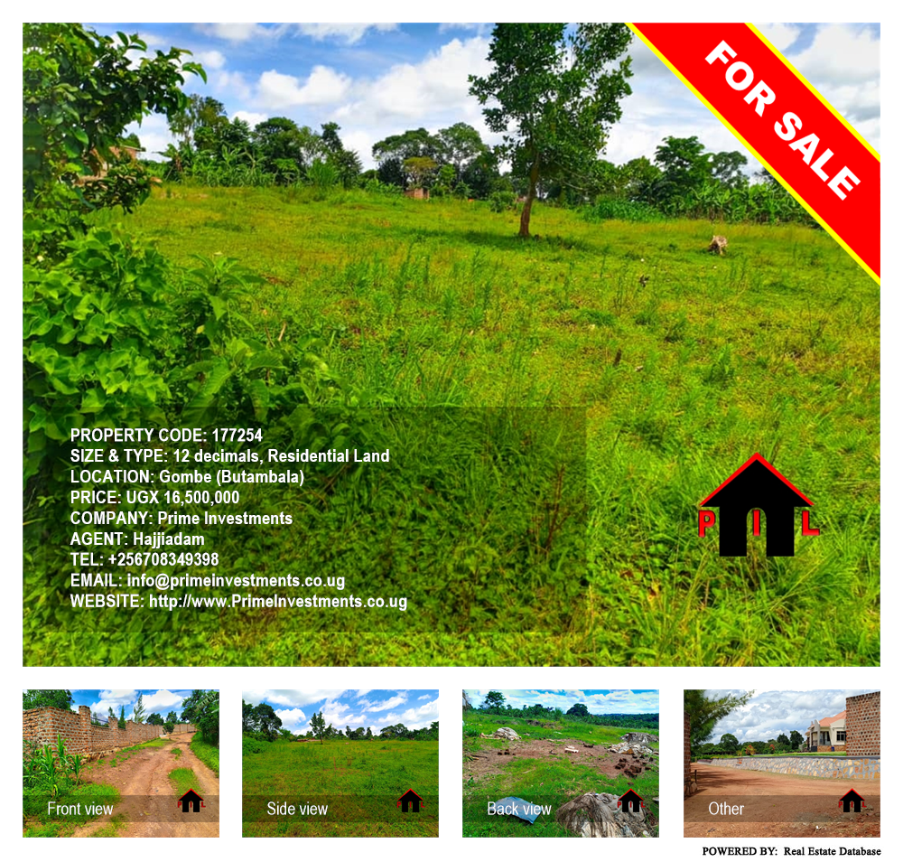 Residential Land  for sale in Gombe Butambala Uganda, code: 177254