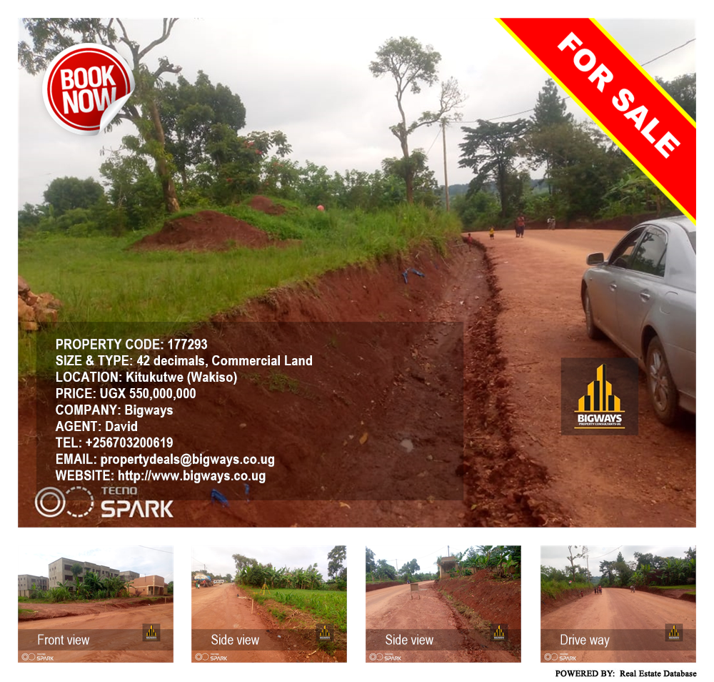 Commercial Land  for sale in Kitukutwe Wakiso Uganda, code: 177293