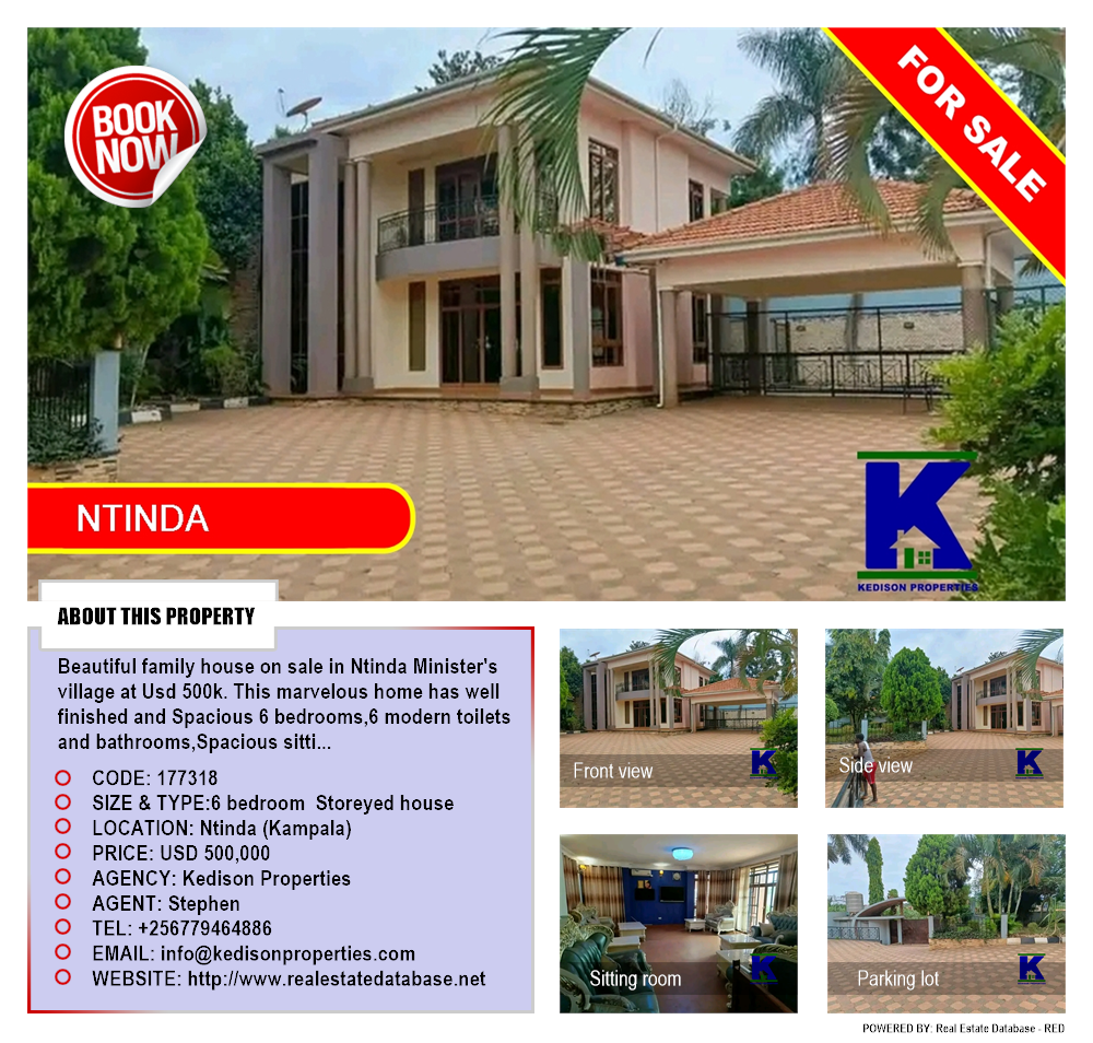 6 bedroom Storeyed house  for sale in Ntinda Kampala Uganda, code: 177318