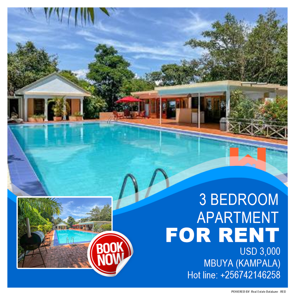 3 bedroom Apartment  for rent in Mbuya Kampala Uganda, code: 177330