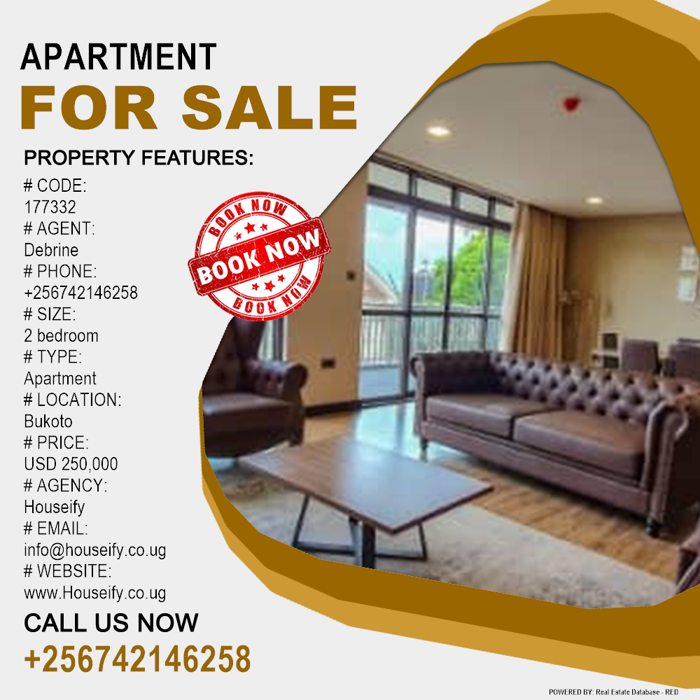 2 bedroom Apartment  for sale in Bukoto Kampala Uganda, code: 177332