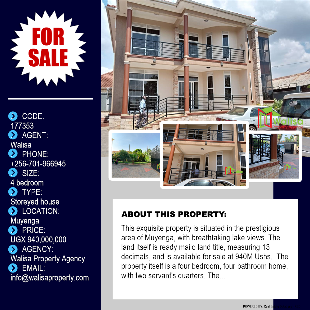 4 bedroom Storeyed house  for sale in Muyenga Kampala Uganda, code: 177353