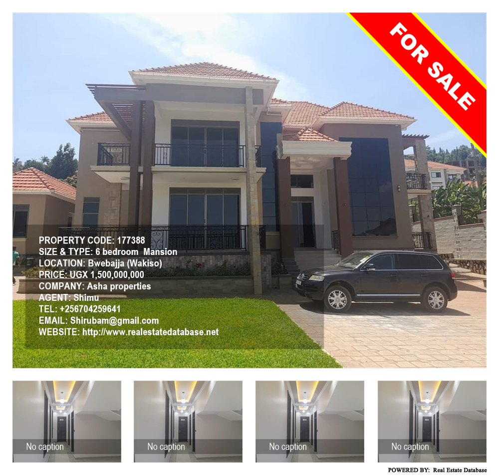 6 bedroom Mansion  for sale in Bwebajja Wakiso Uganda, code: 177388