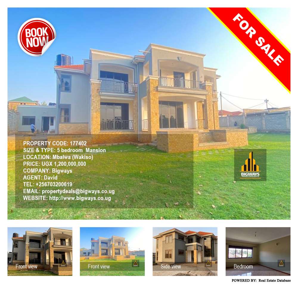 5 bedroom Mansion  for sale in Mbalwa Wakiso Uganda, code: 177402