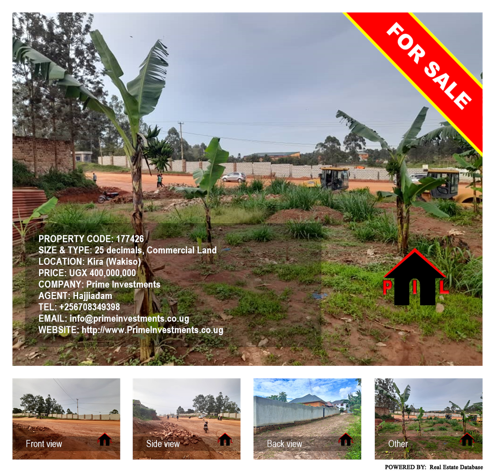Commercial Land  for sale in Kira Wakiso Uganda, code: 177426