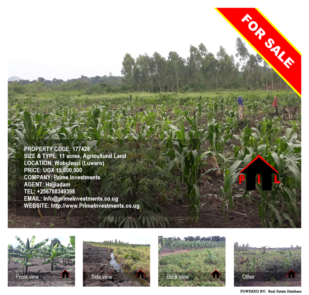 Agricultural Land  for sale in Wobulenzi Luweero Uganda, code: 177428