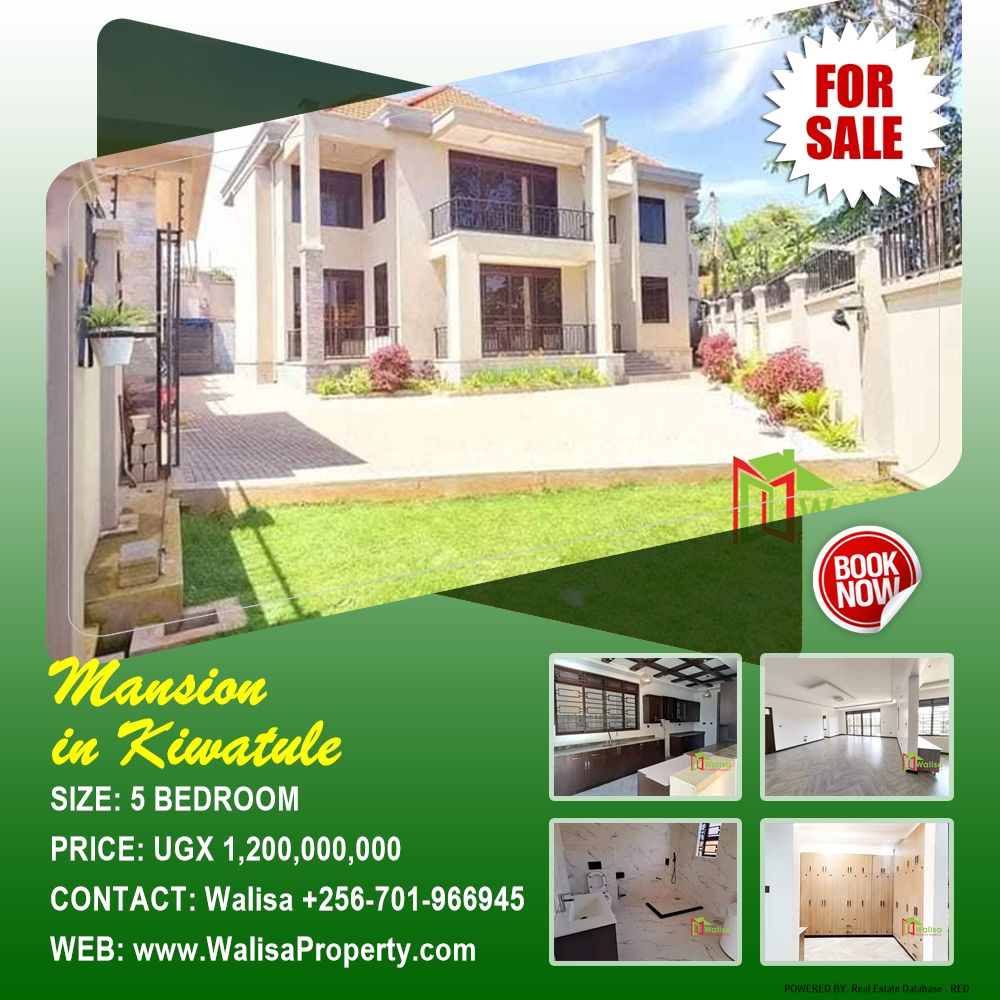 5 bedroom Mansion  for sale in Kiwaatule Kampala Uganda, code: 177467