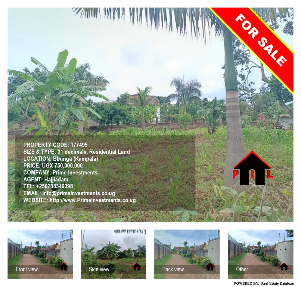 Residential Land  for sale in Bbunga Kampala Uganda, code: 177495