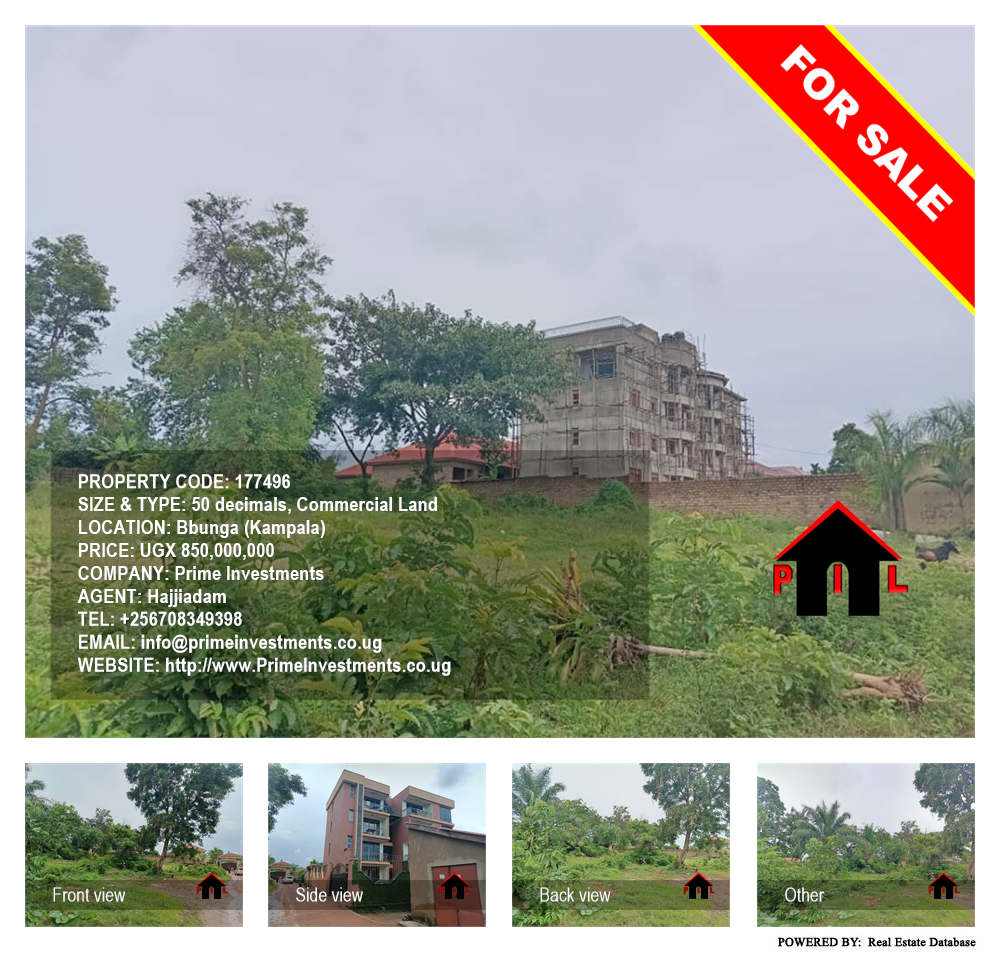 Commercial Land  for sale in Bbunga Kampala Uganda, code: 177496