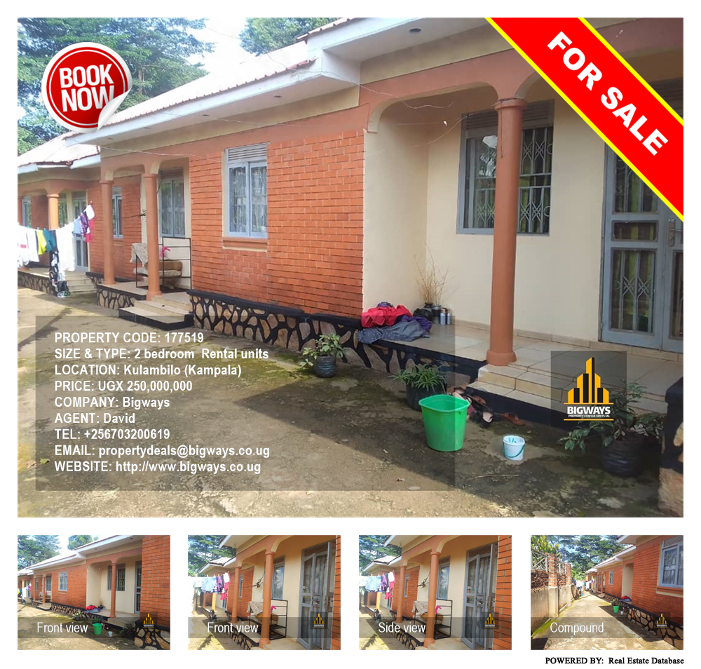 2 bedroom Rental units  for sale in Kulambilo Kampala Uganda, code: 177519