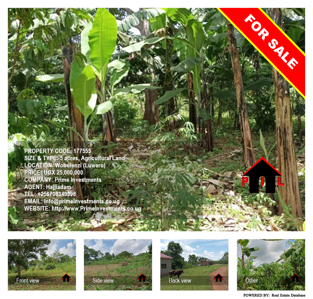 Agricultural Land  for sale in Wobulenzi Luweero Uganda, code: 177555