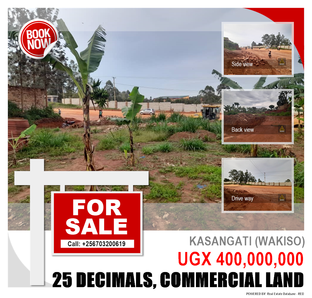 Commercial Land  for sale in Kasangati Wakiso Uganda, code: 177565