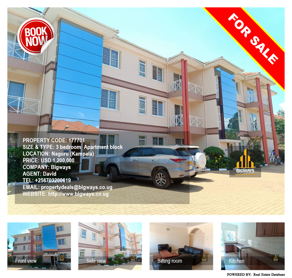 3 bedroom Apartment block  for sale in Naguru Kampala Uganda, code: 177701