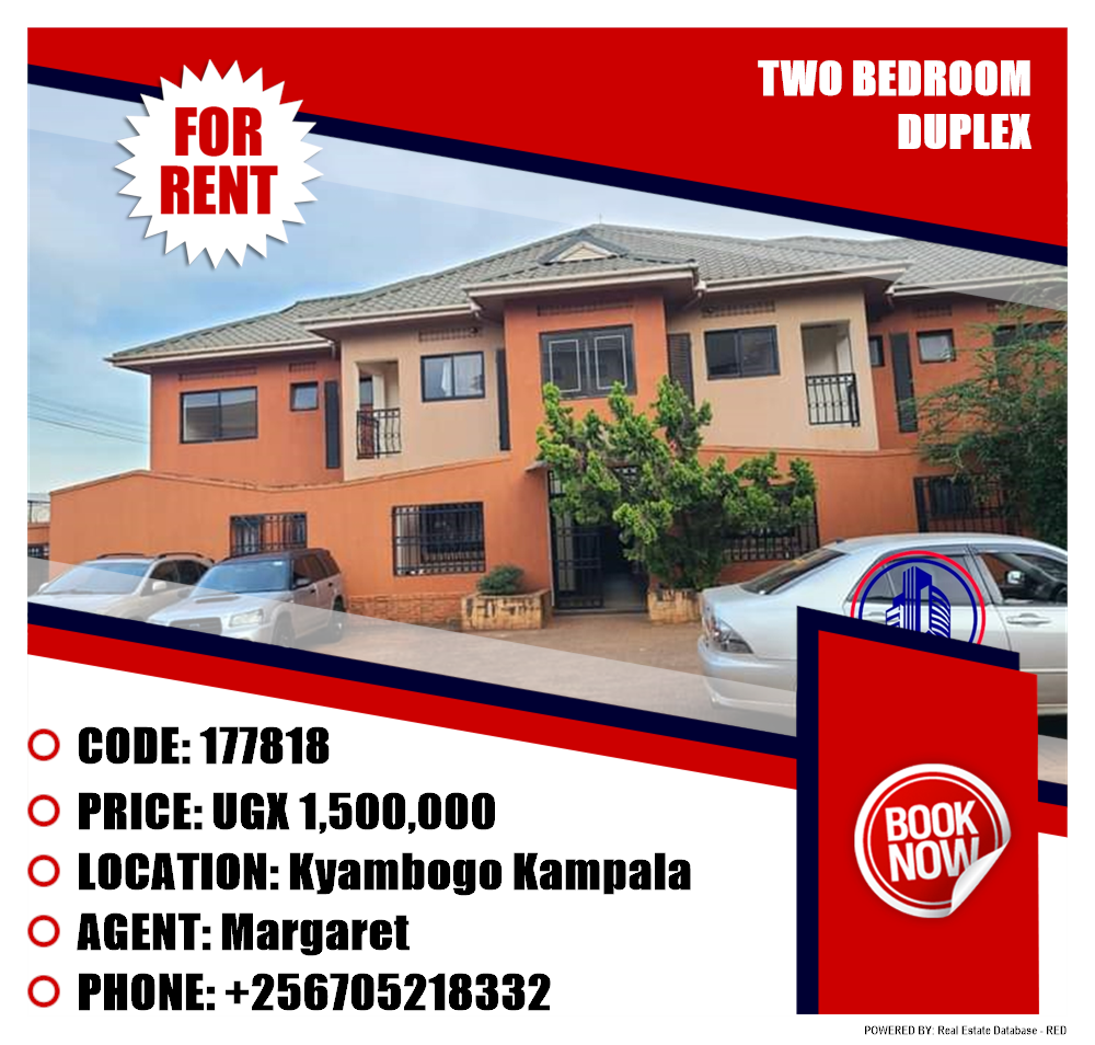 2 bedroom Duplex  for rent in Kyambogo Kampala Uganda, code: 177818