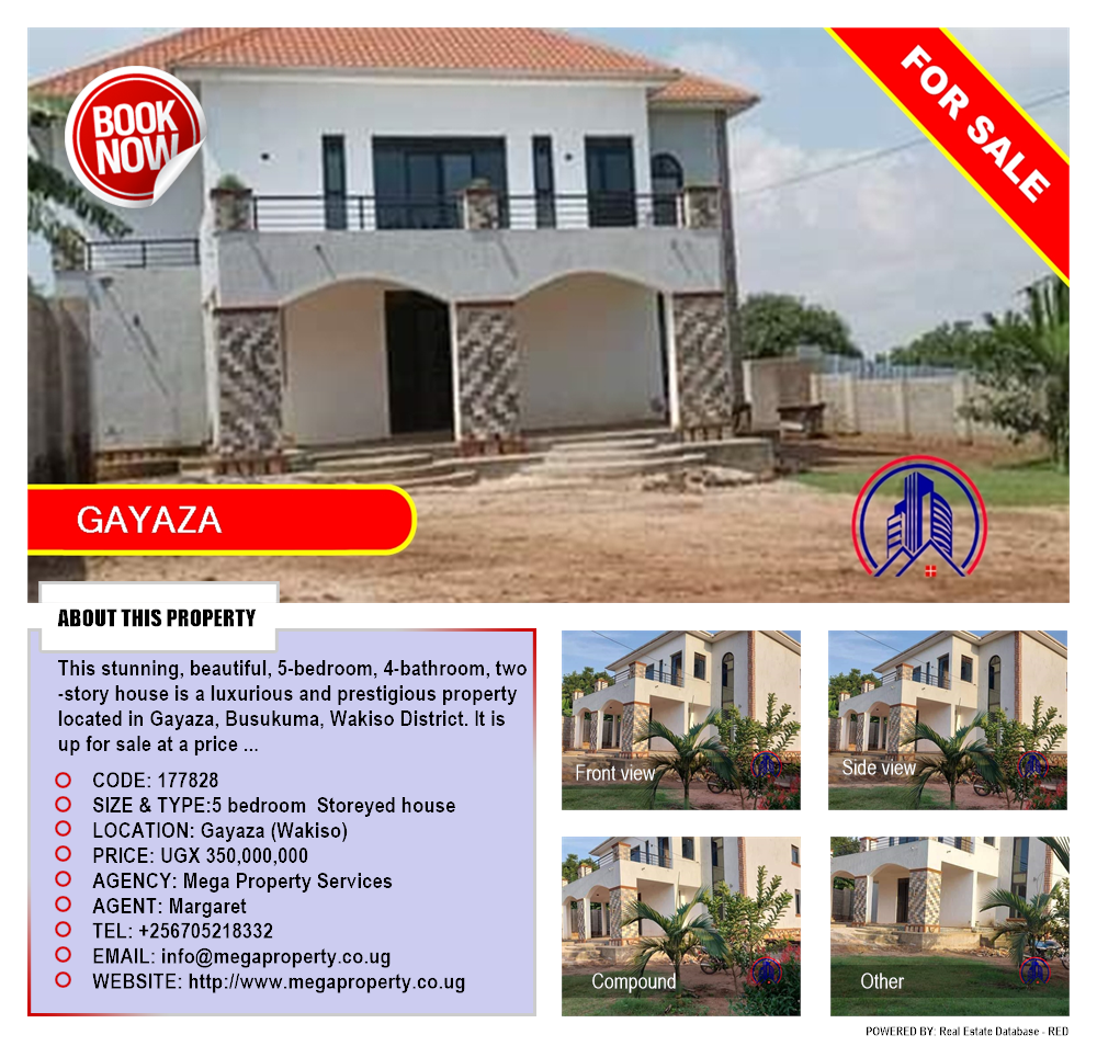 5 bedroom Storeyed house  for sale in Gayaza Wakiso Uganda, code: 177828