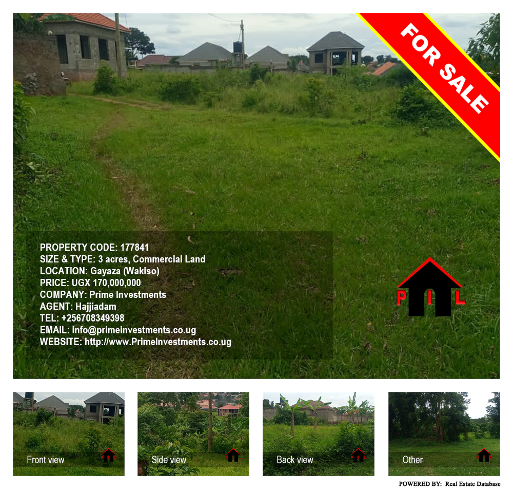 Commercial Land  for sale in Gayaza Wakiso Uganda, code: 177841