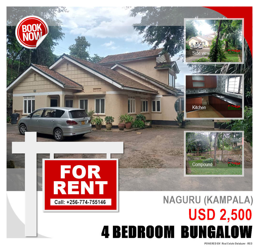 4 bedroom Bungalow  for rent in Naguru Kampala Uganda, code: 177856
