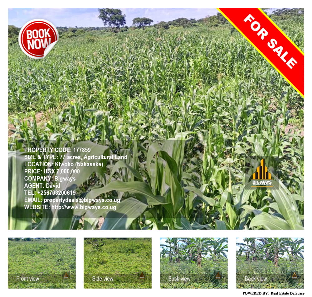 Agricultural Land  for sale in Kiwoko Nakaseke Uganda, code: 177859