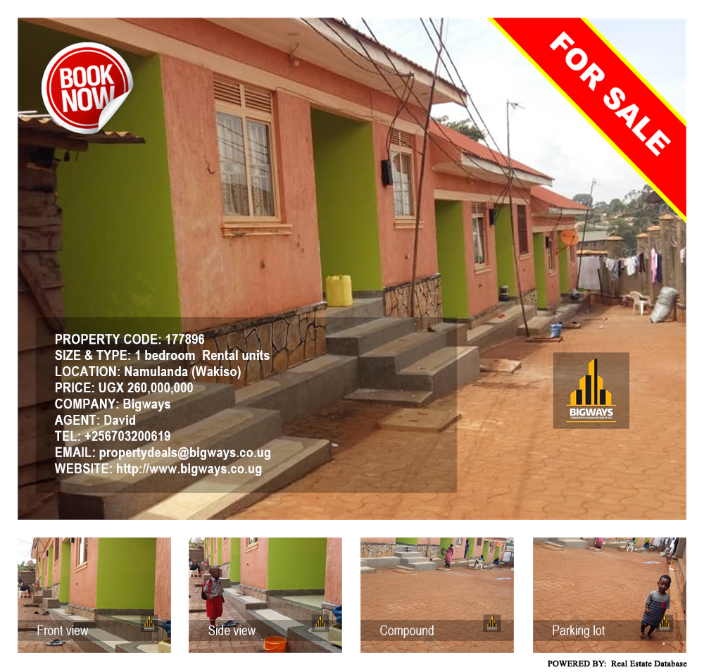 1 bedroom Rental units  for sale in Namulanda Wakiso Uganda, code: 177896