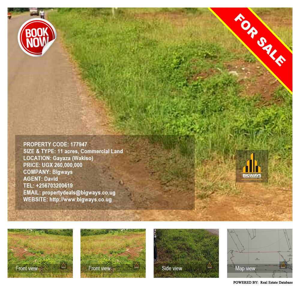 Commercial Land  for sale in Gayaza Wakiso Uganda, code: 177947
