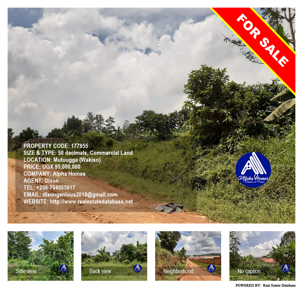 Commercial Land  for sale in Mutuugga Wakiso Uganda, code: 177955