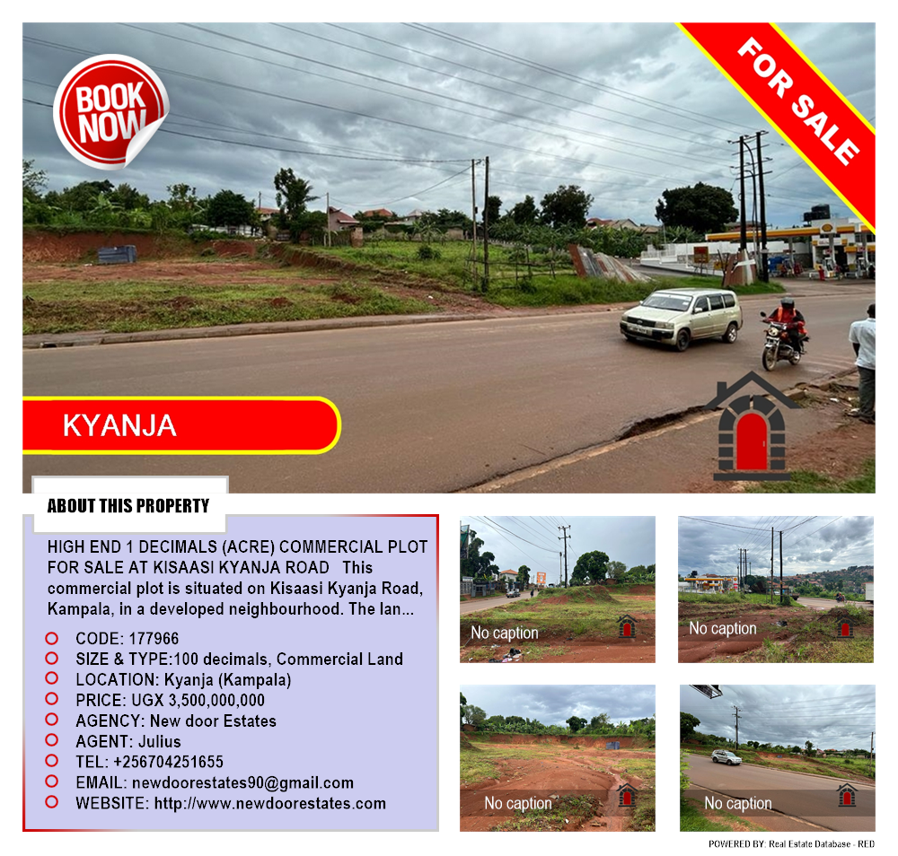 Commercial Land  for sale in Kyanja Kampala Uganda, code: 177966