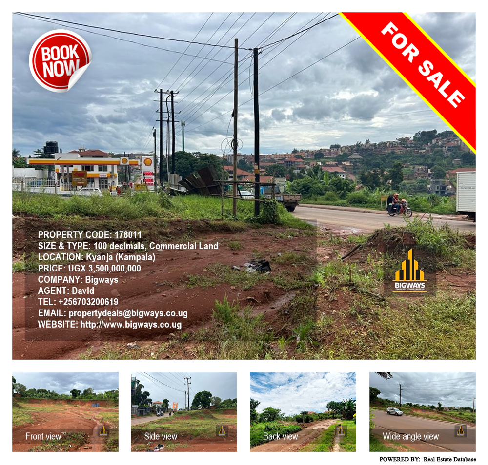 Commercial Land  for sale in Kyanja Kampala Uganda, code: 178011