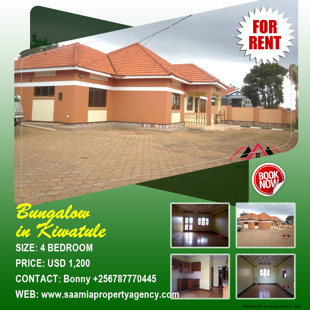 4 bedroom Bungalow  for rent in Kiwaatule Kampala Uganda, code: 178048