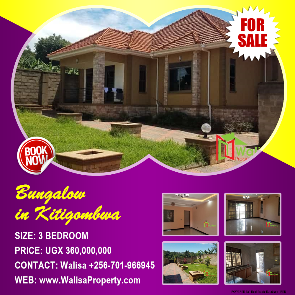 3 bedroom Bungalow  for sale in Kitigombwa Wakiso Uganda, code: 178049