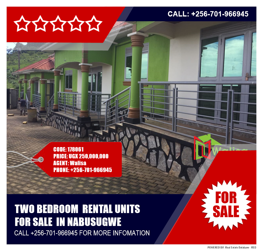 2 bedroom Rental units  for sale in Nabusugwe Wakiso Uganda, code: 178061