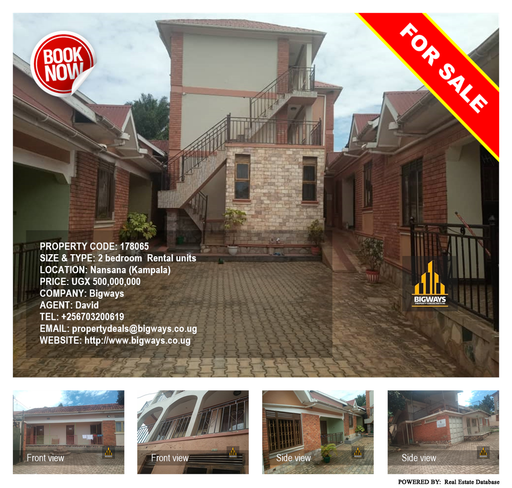 2 bedroom Rental units  for sale in Nansana Kampala Uganda, code: 178065