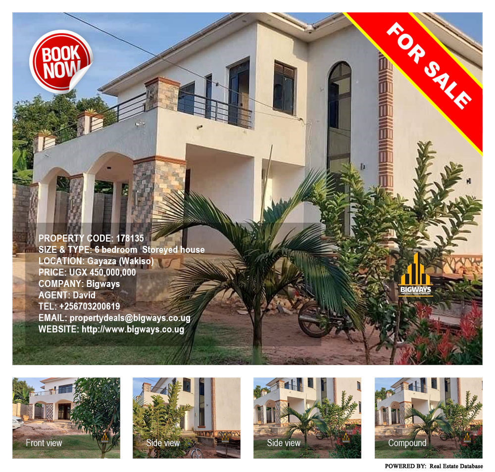 6 bedroom Storeyed house  for sale in Gayaza Wakiso Uganda, code: 178135