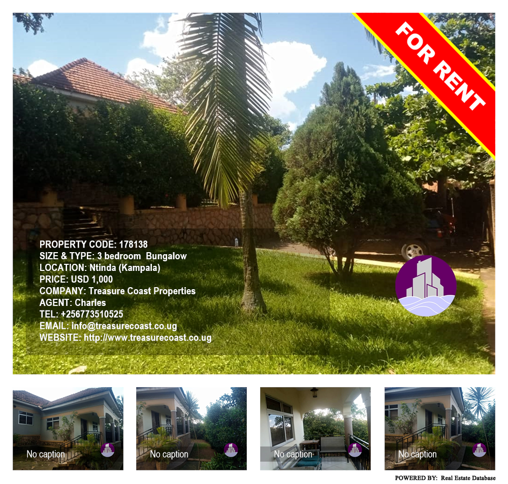 3 bedroom Bungalow  for rent in Ntinda Kampala Uganda, code: 178138
