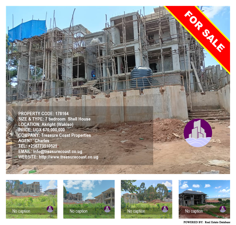 7 bedroom Shell House  for sale in Akright Wakiso Uganda, code: 178164