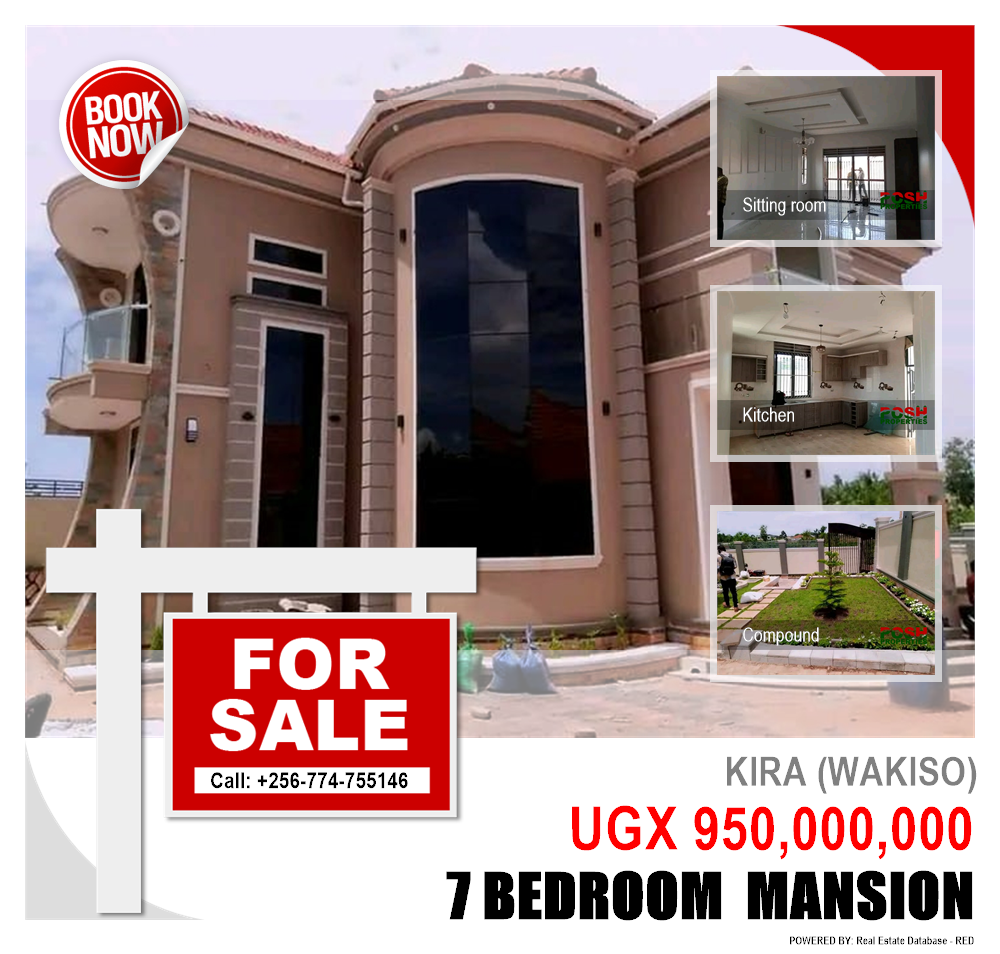 7 bedroom Mansion  for sale in Kira Wakiso Uganda, code: 178176