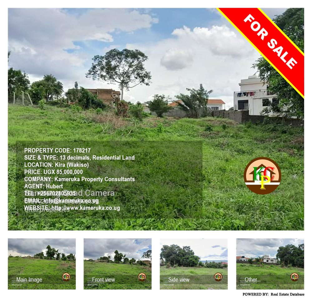 Residential Land  for sale in Kira Wakiso Uganda, code: 178217