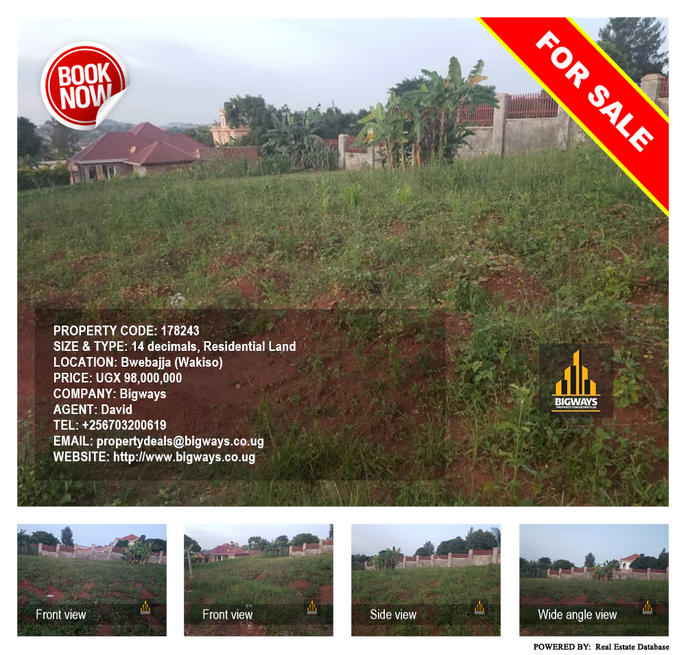 Residential Land  for sale in Bwebajja Wakiso Uganda, code: 178243