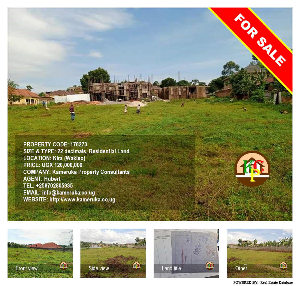 Residential Land  for sale in Kira Wakiso Uganda, code: 178273
