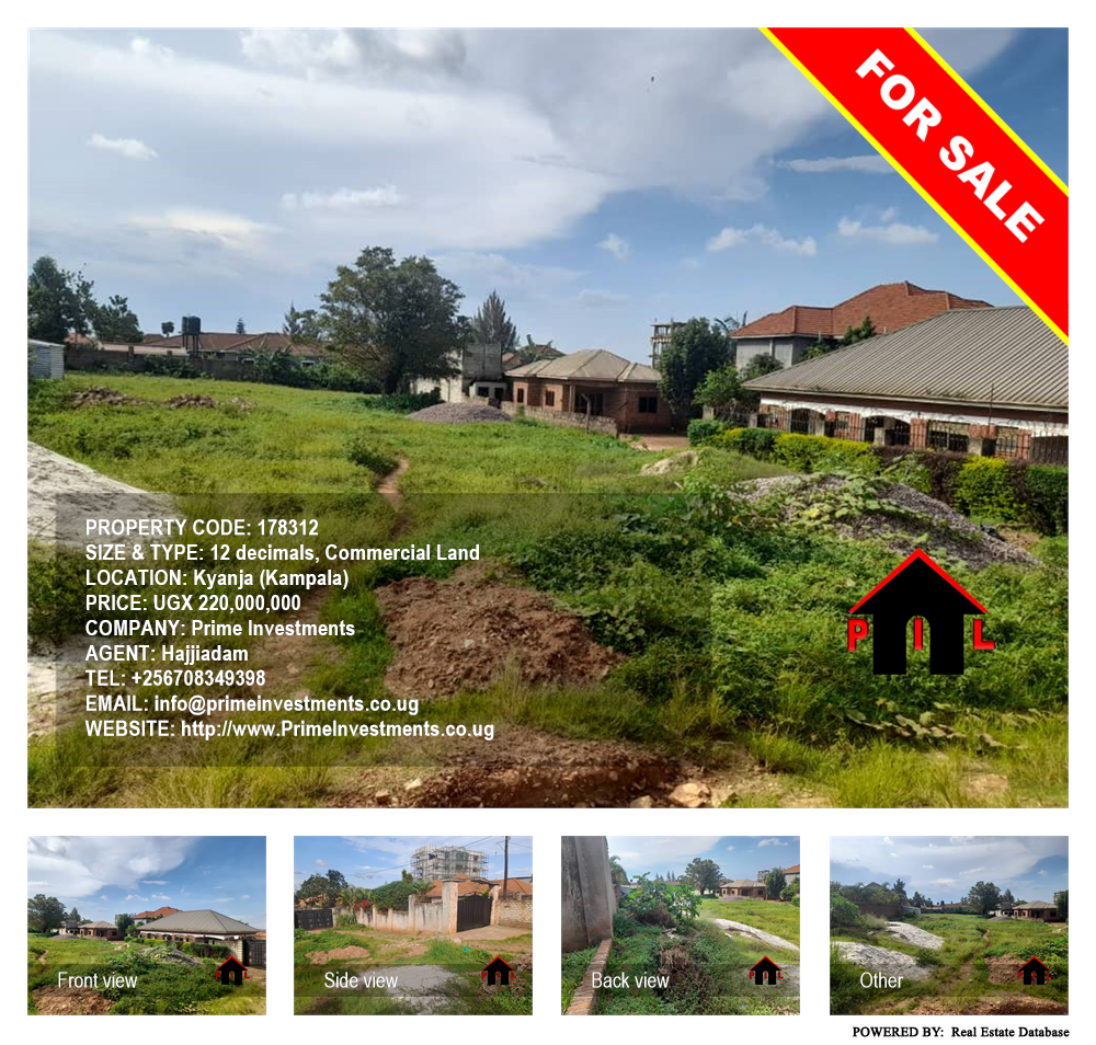 Commercial Land  for sale in Kyanja Kampala Uganda, code: 178312