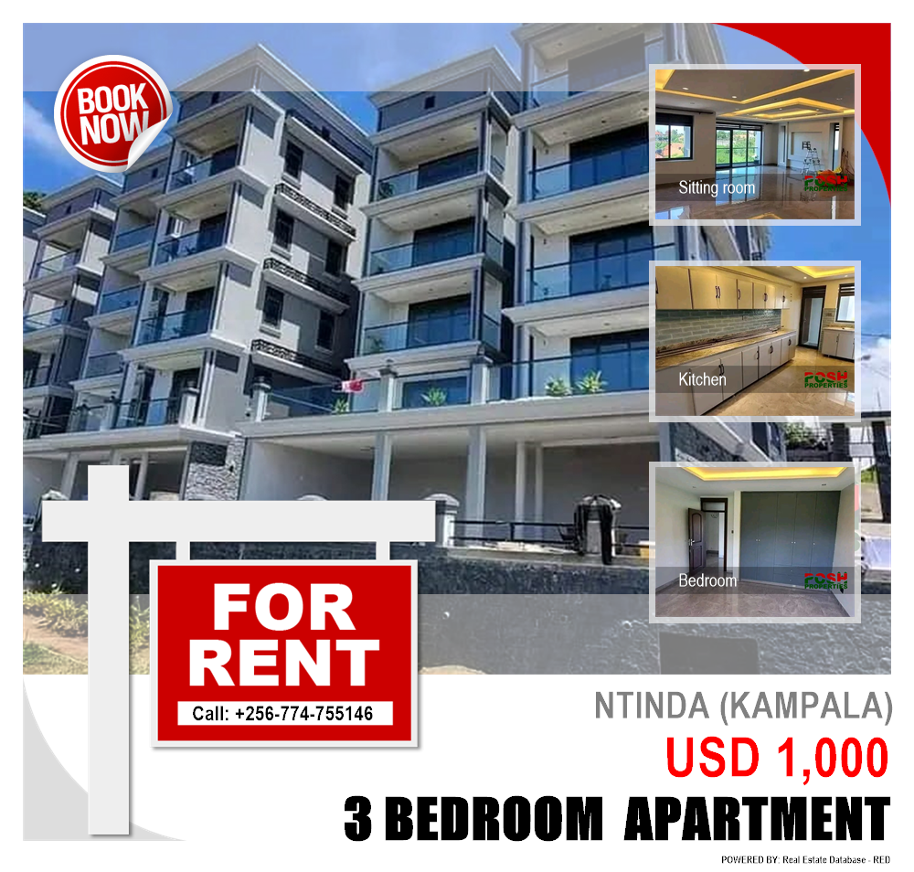 3 bedroom Apartment  for rent in Ntinda Kampala Uganda, code: 178314