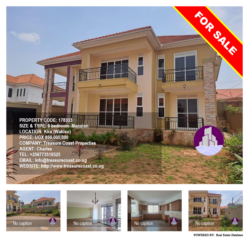 6 bedroom Mansion  for sale in Kira Wakiso Uganda, code: 178333
