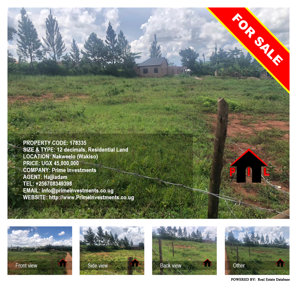 Residential Land  for sale in Nakweelo Wakiso Uganda, code: 178335