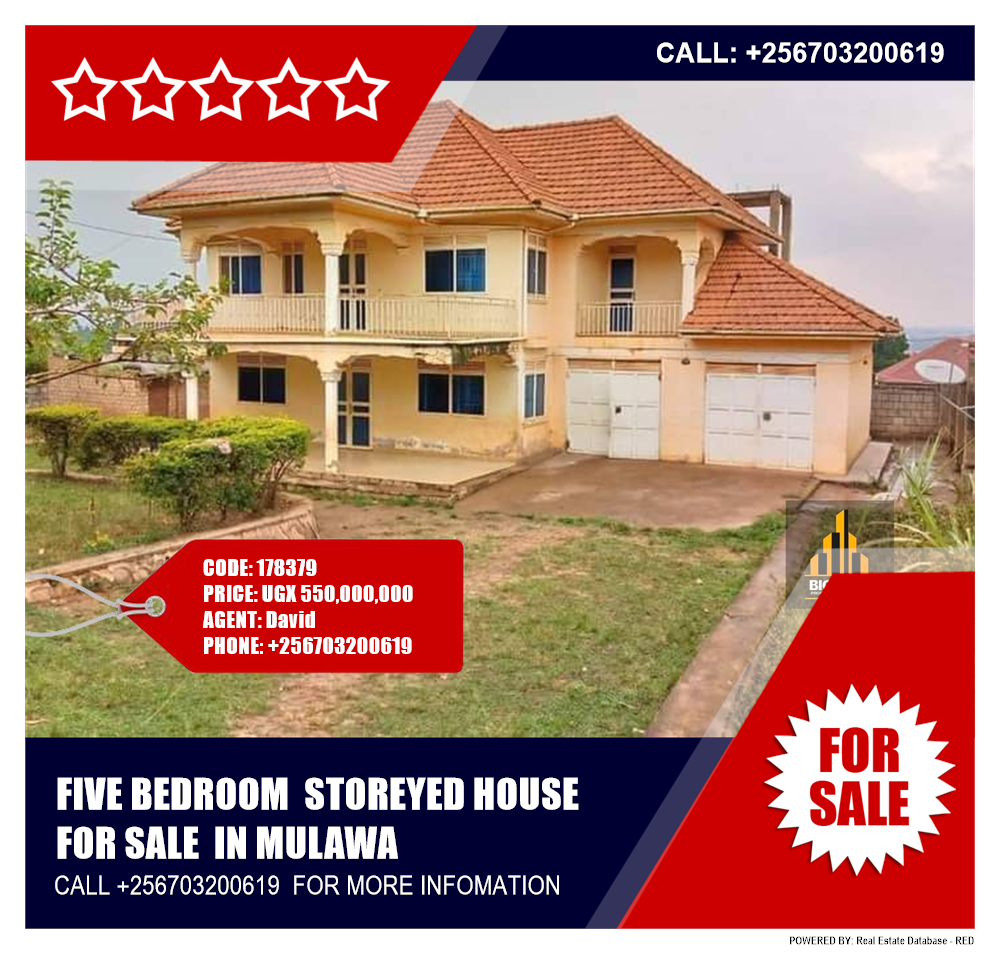 5 bedroom Storeyed house  for sale in Mulawa Wakiso Uganda, code: 178379