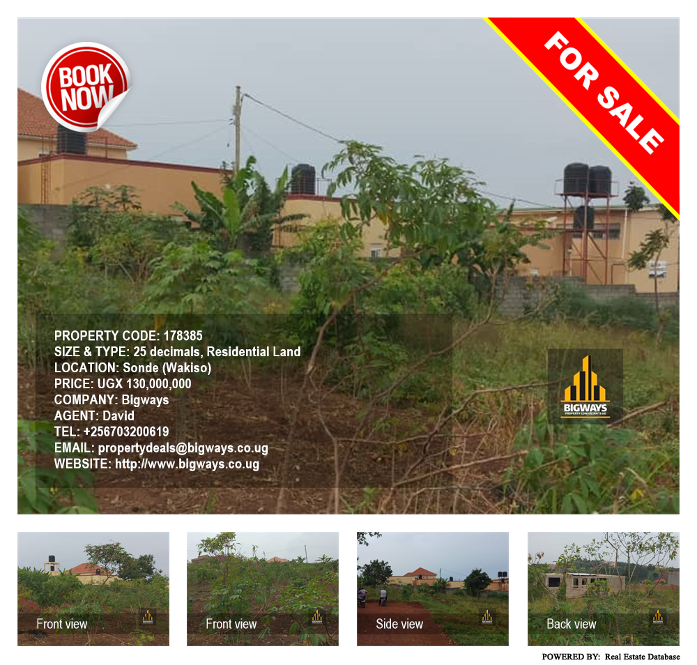 Residential Land  for sale in Sonde Wakiso Uganda, code: 178385