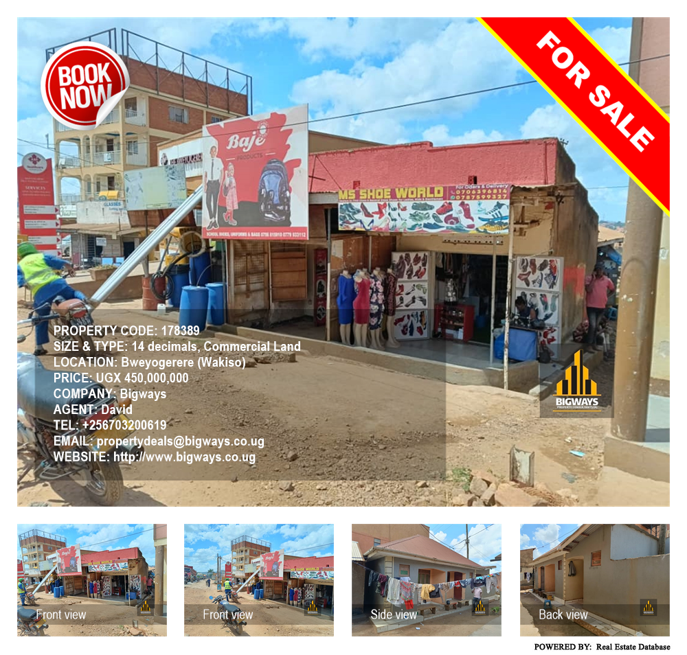 Commercial Land  for sale in Bweyogerere Wakiso Uganda, code: 178389